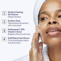 Botella Nu-Derm Face Toner, equilibrante que cuida la piel sin resecar.