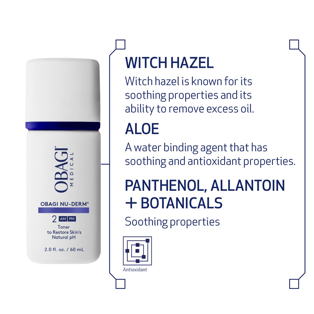 Tónico Obagi Nu-Derm Toner preparando la piel para tratamientos