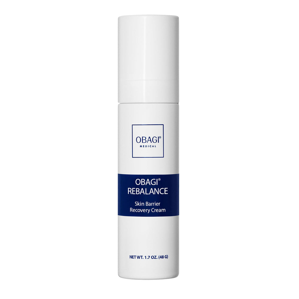 Obagi Rebalance: botella de crema hidratante para alivio de irritación y piel sensible