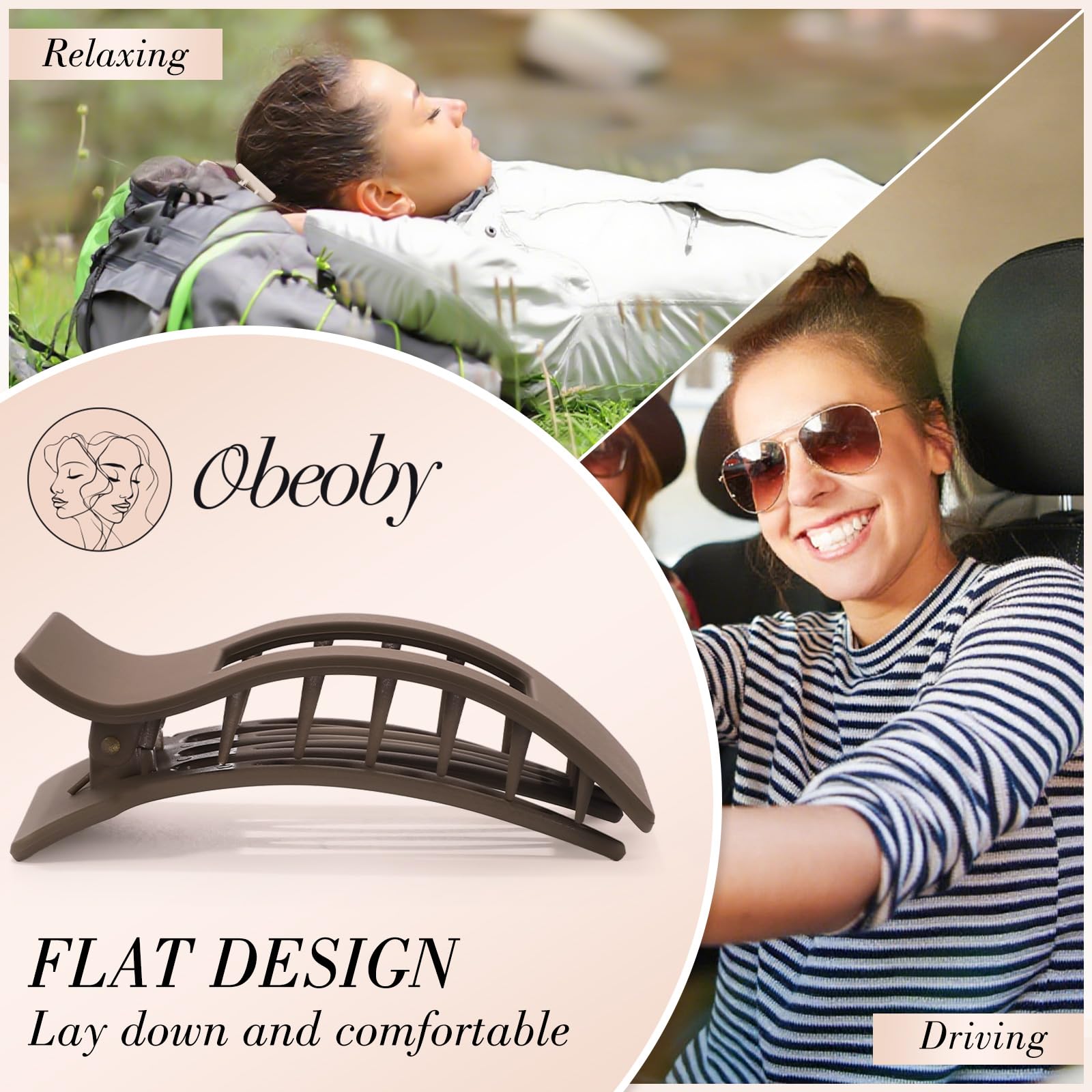 Pinza plana de Obeoby para uso diario, ideal para trabajo o escuela.