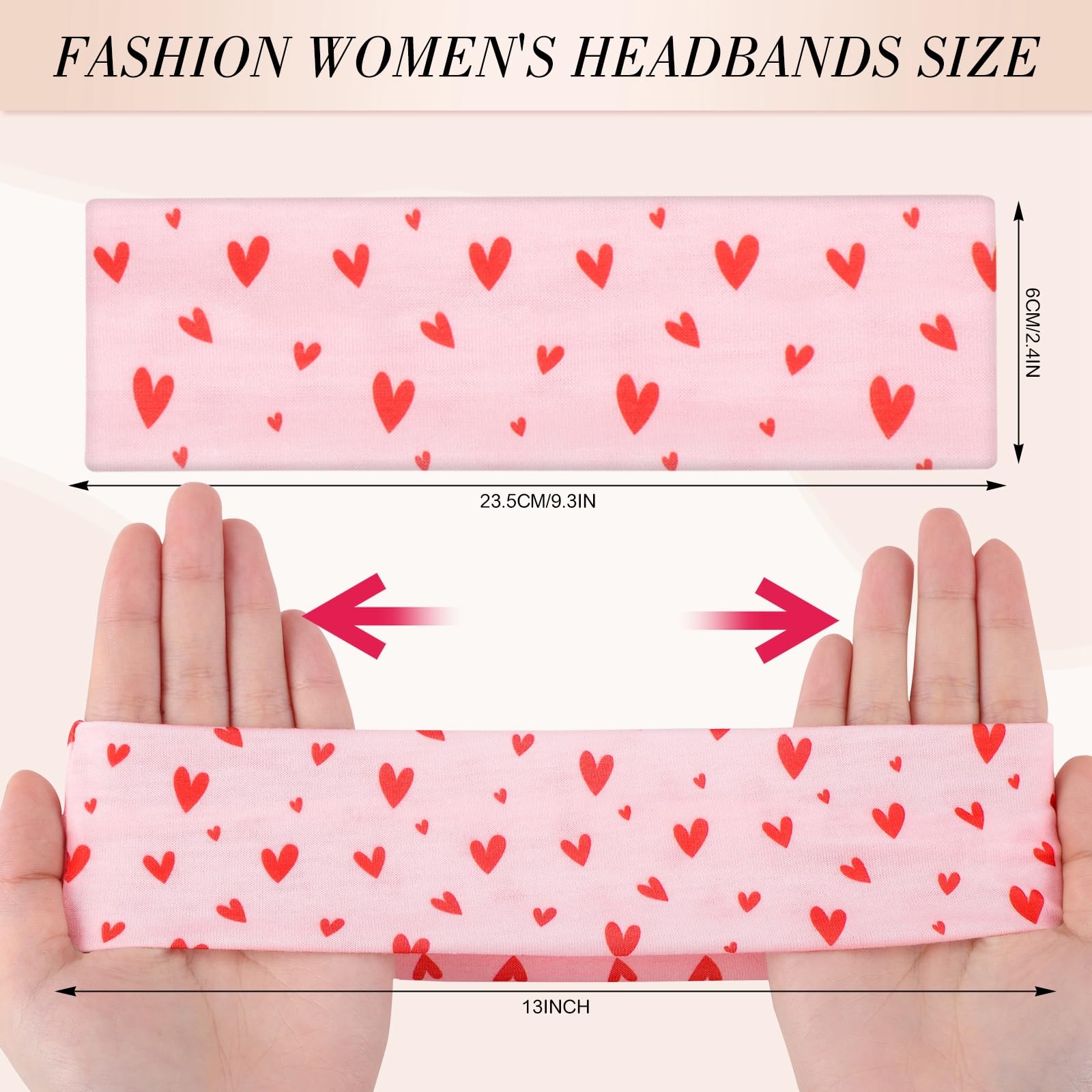 Cinta obeoby con diseño de corazones, suave y cómoda.