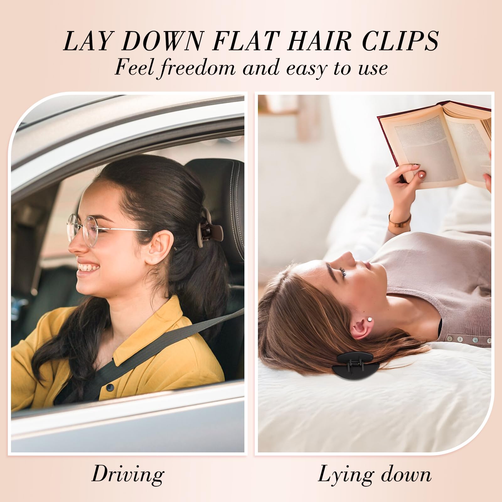 Obeoby clip flor plano café, flor delicada para estilos rápidos.