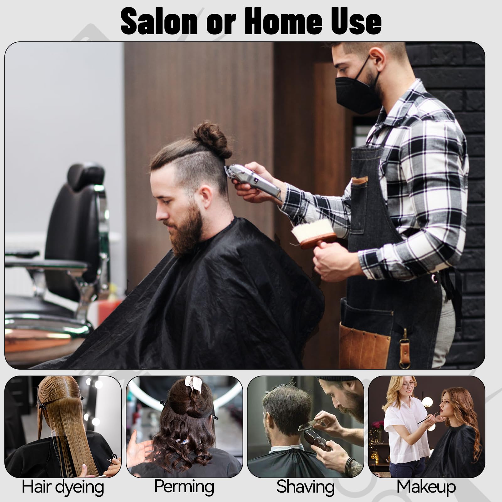 Obeoby 3 clips sujetan el cabello manteniendo el corte estable.