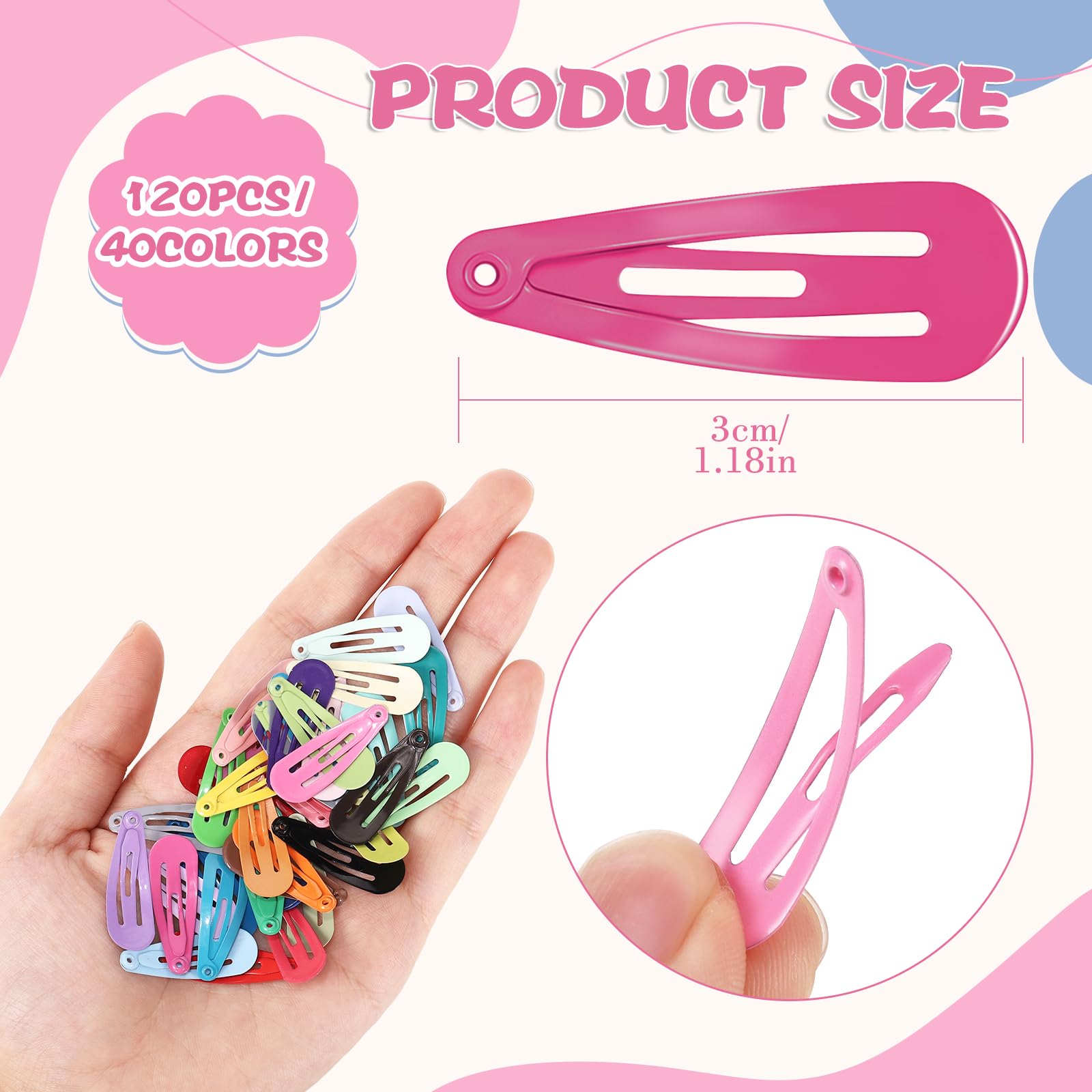 Colección obeoby de 120 pinzas para cabello, ideal para compartir
