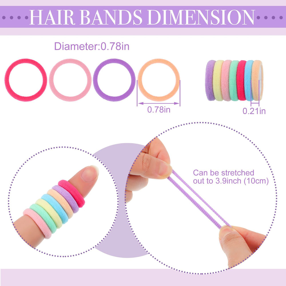 Obeoby coleteros para niñas, diámetro 0,8 pulgadas, ideal para cabello fino