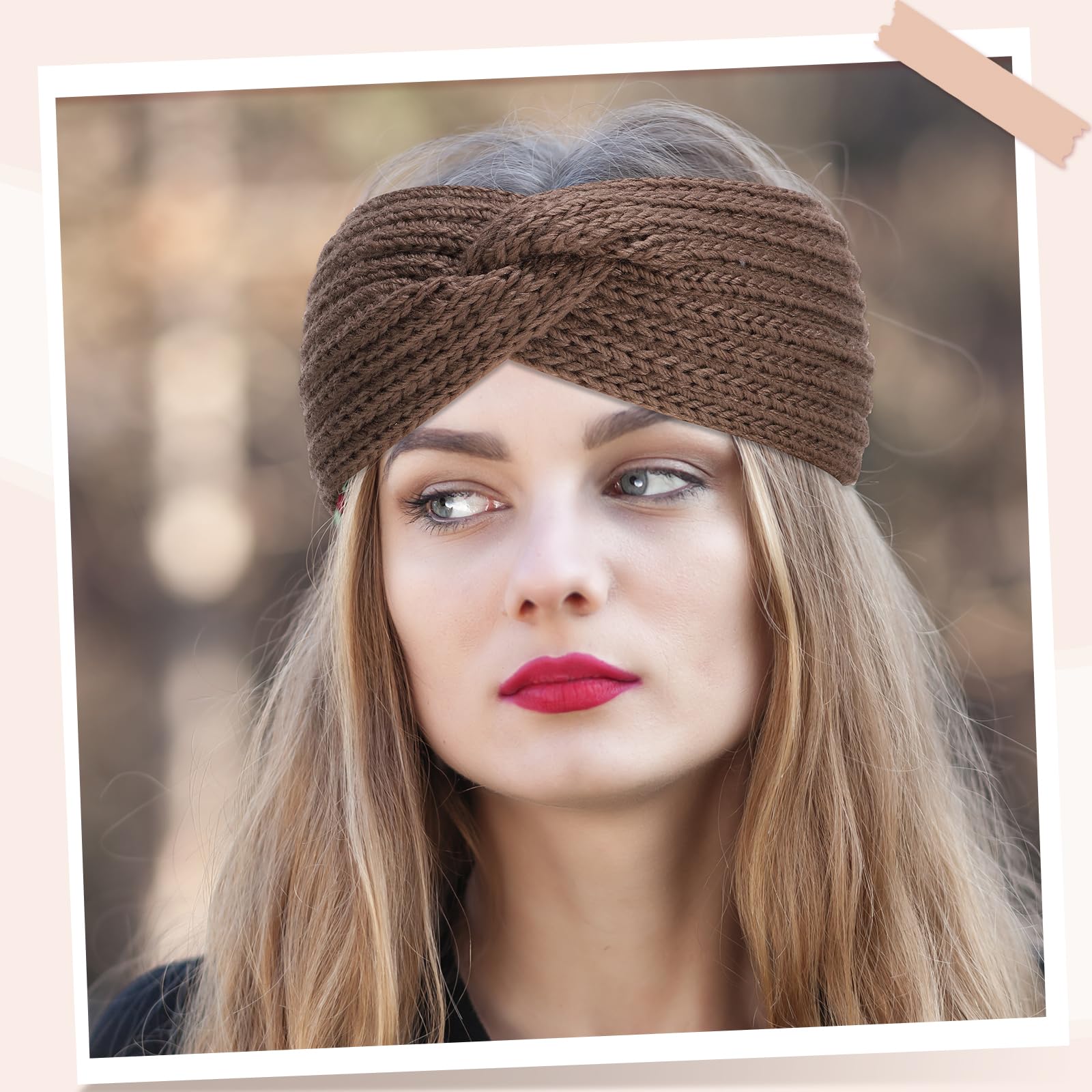 obeoby diadema-ancha-punto-rosa-palo: color suave para acentos de temporada y confort diario