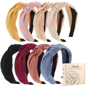obeoby diademas anudadas rosa para uso diario cómodo y seguro.