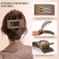 Pinza plana de Obeoby para cabello fino, sujeción suave y segura.