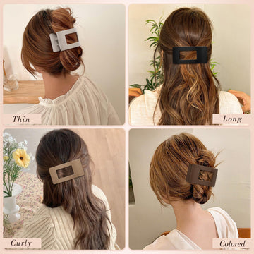 Pinza plana de Obeoby para cabello grueso, mantiene el peinado sin resbalones.