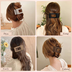 Pinza plana de Obeoby para cabello grueso, mantiene el peinado sin resbalones.