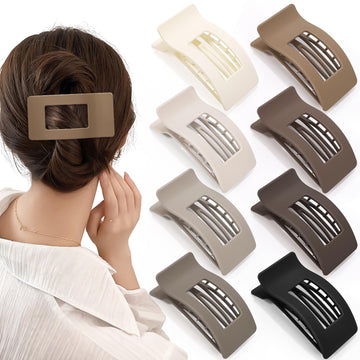 Pinza plana de Obeoby para cabello medio, sujeción estable para peinados diarios.