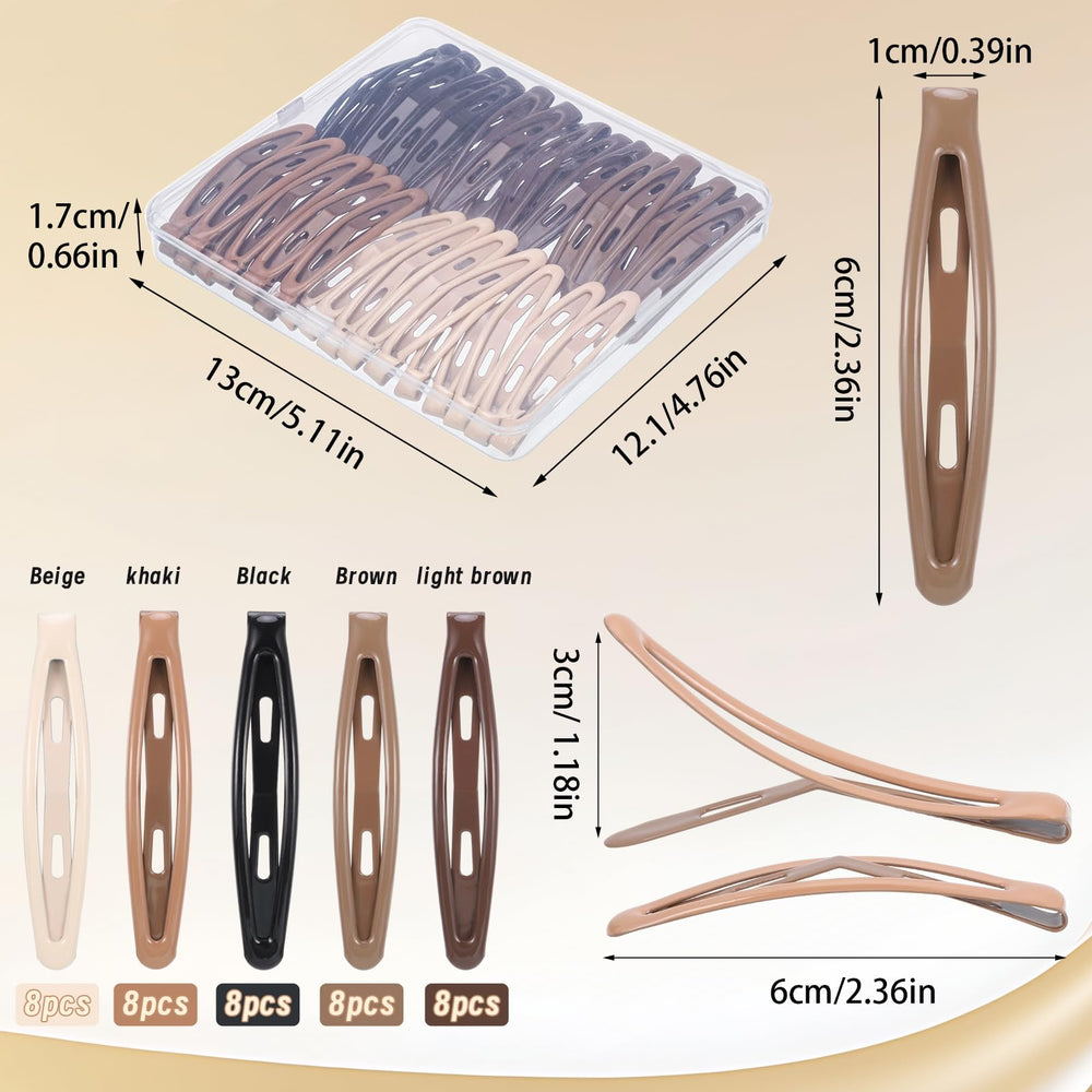 Pinzas de pelo obeoby metal 5 colores, estilo versátil para cualquier conjunto