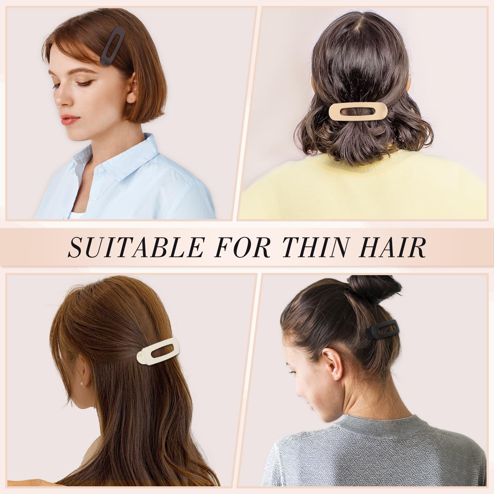 obeoby prendedor plano acabado mate: aspecto sobrio y uso prolongado.