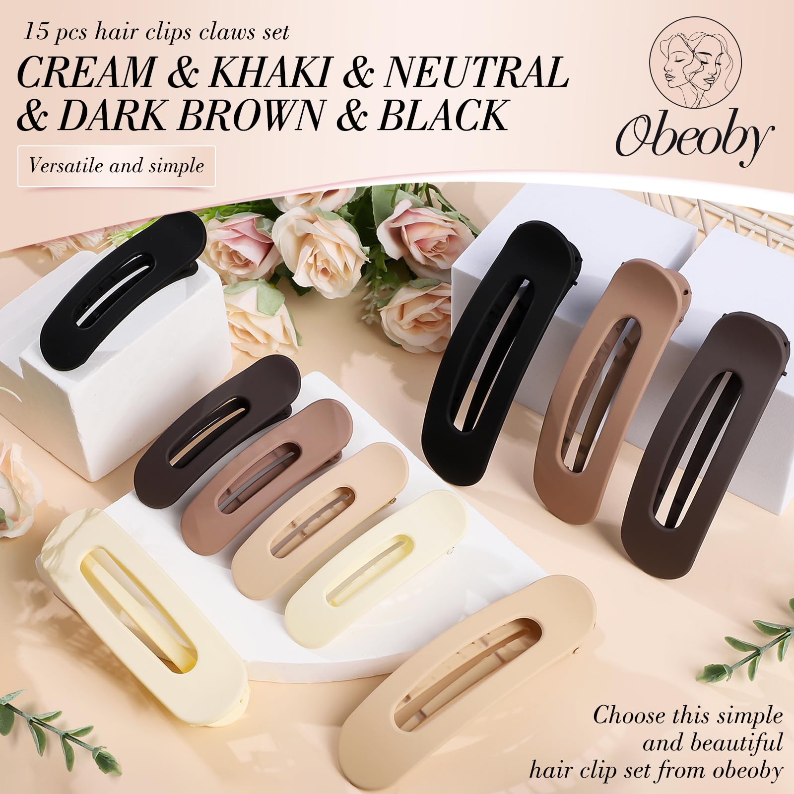 obeoby prendedor plano cabello pequeno: perfecto para asegurar flequillo.