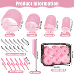 obeoby rulos 60 mm rosa para ondas amplias