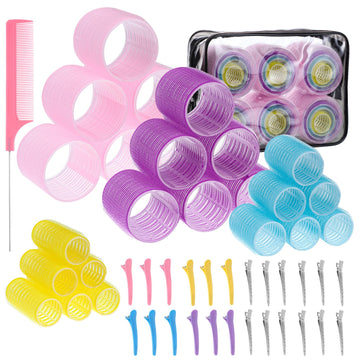 Rulos obeoby de 25 mm con agarre, ideal para ondas duraderas sin calor.
