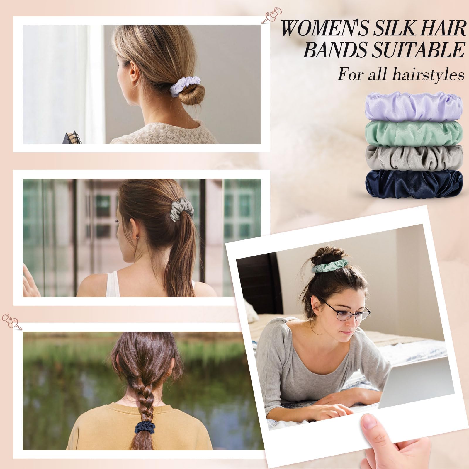 Versátil accesorio para peinar y pulsera decorativa en verde salvia.