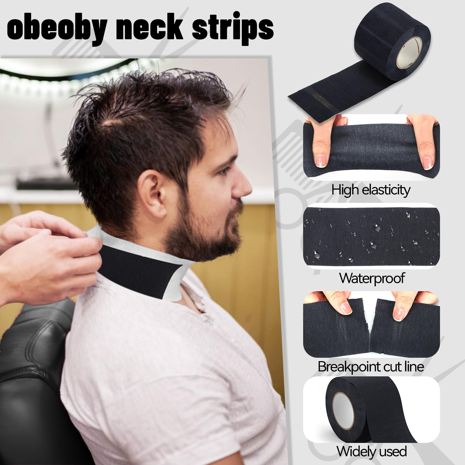 Obeoby tiras de cuello aseguran la capa sin desbordes.