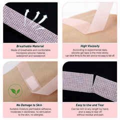 Obeyalash cinta de gel de silicona en primer plano; adherencia estable.