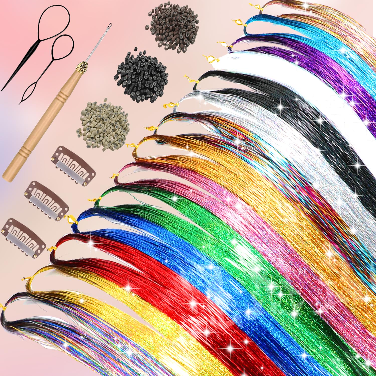 Hilos brillantes Obinying de 48 pulgadas para todas las longitudes