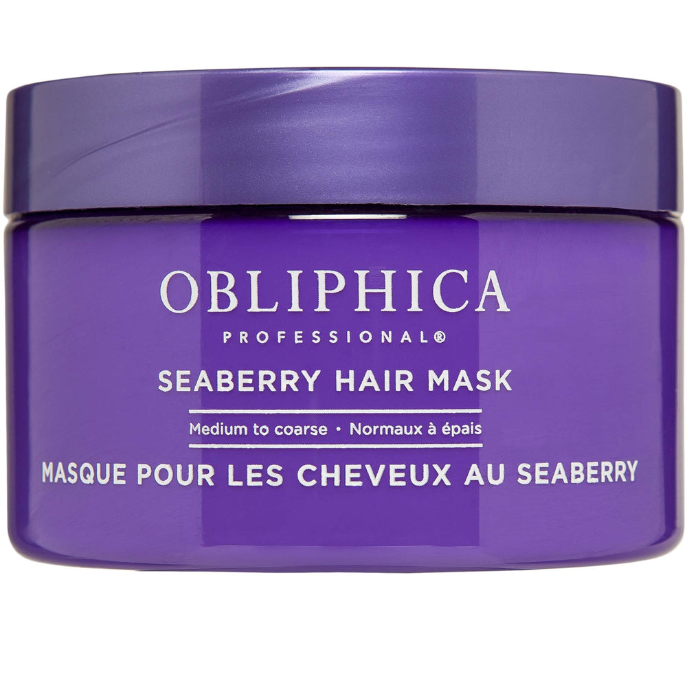 Obliphica Seaberry Masque, application facile pour cheveux nourris et hydratés.