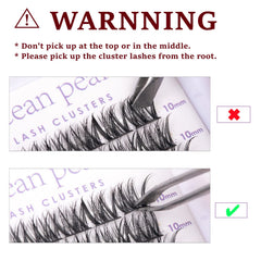 Ocean Pearl Lash Clusters con base delgada para una fusión suave con tus pestañas.
