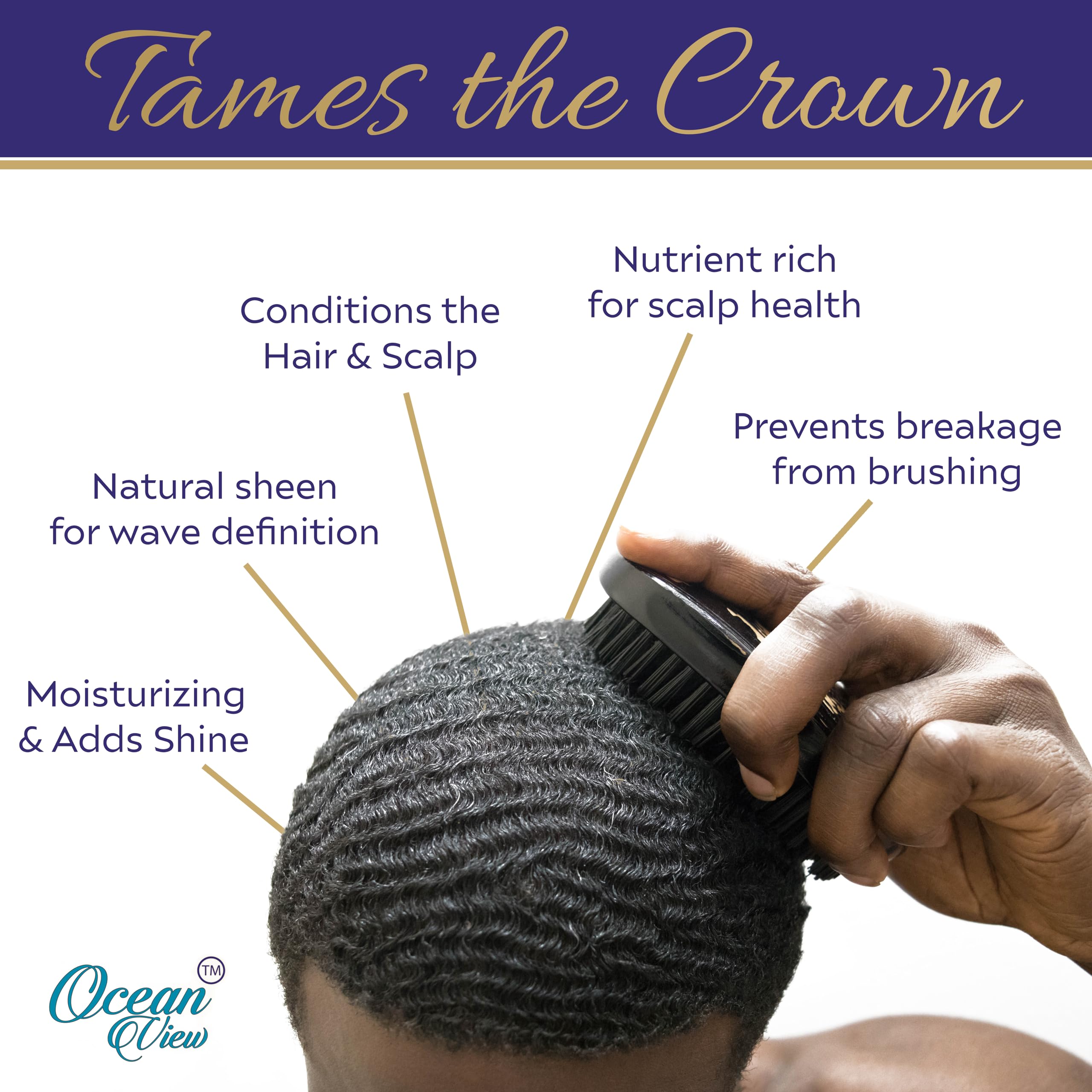Ocean View Deep Waves Pomade, aplicación suave para un peinado cómodo y control duradero.