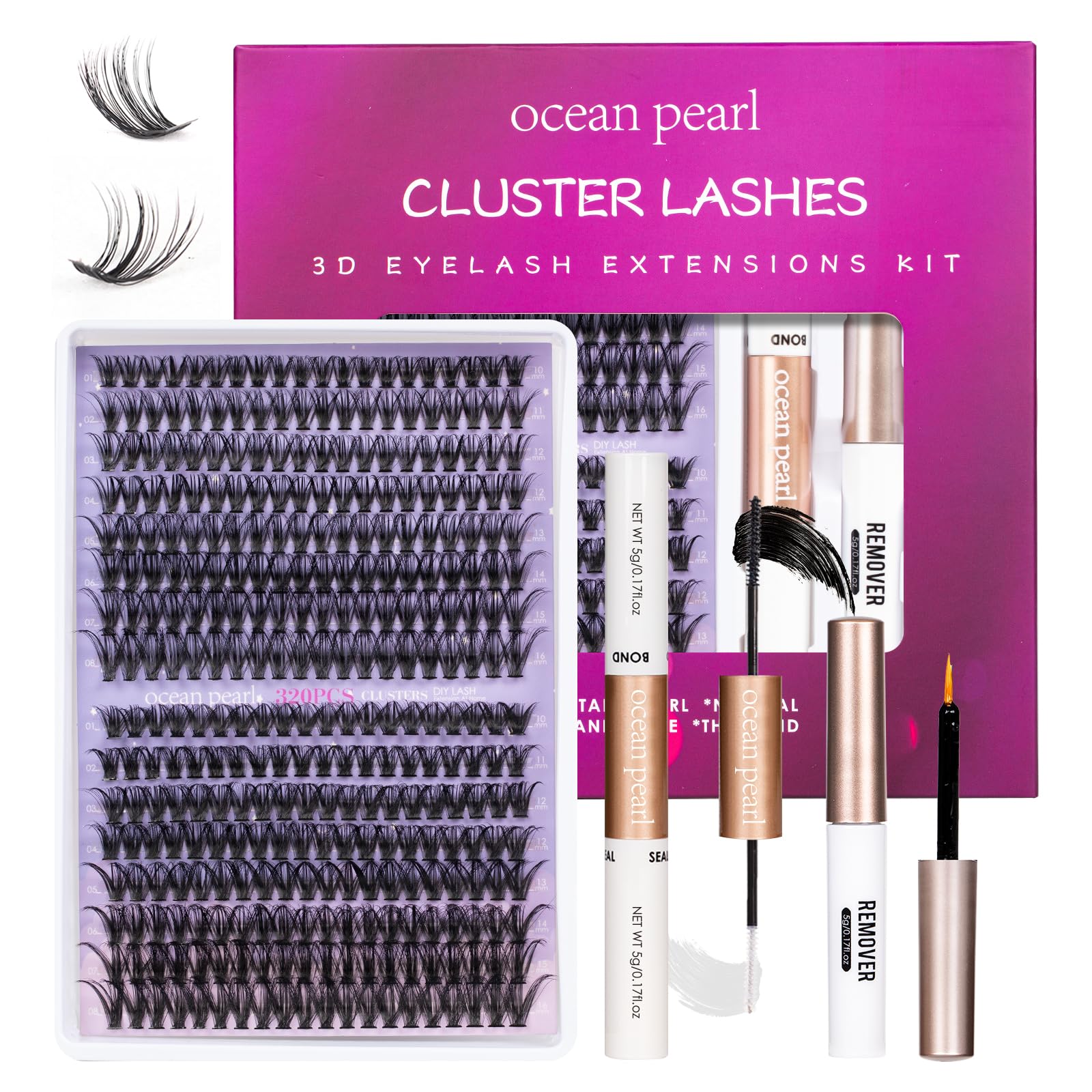 Pestañas Ocean Pearl con base delgada para mayor comodidad diaria.