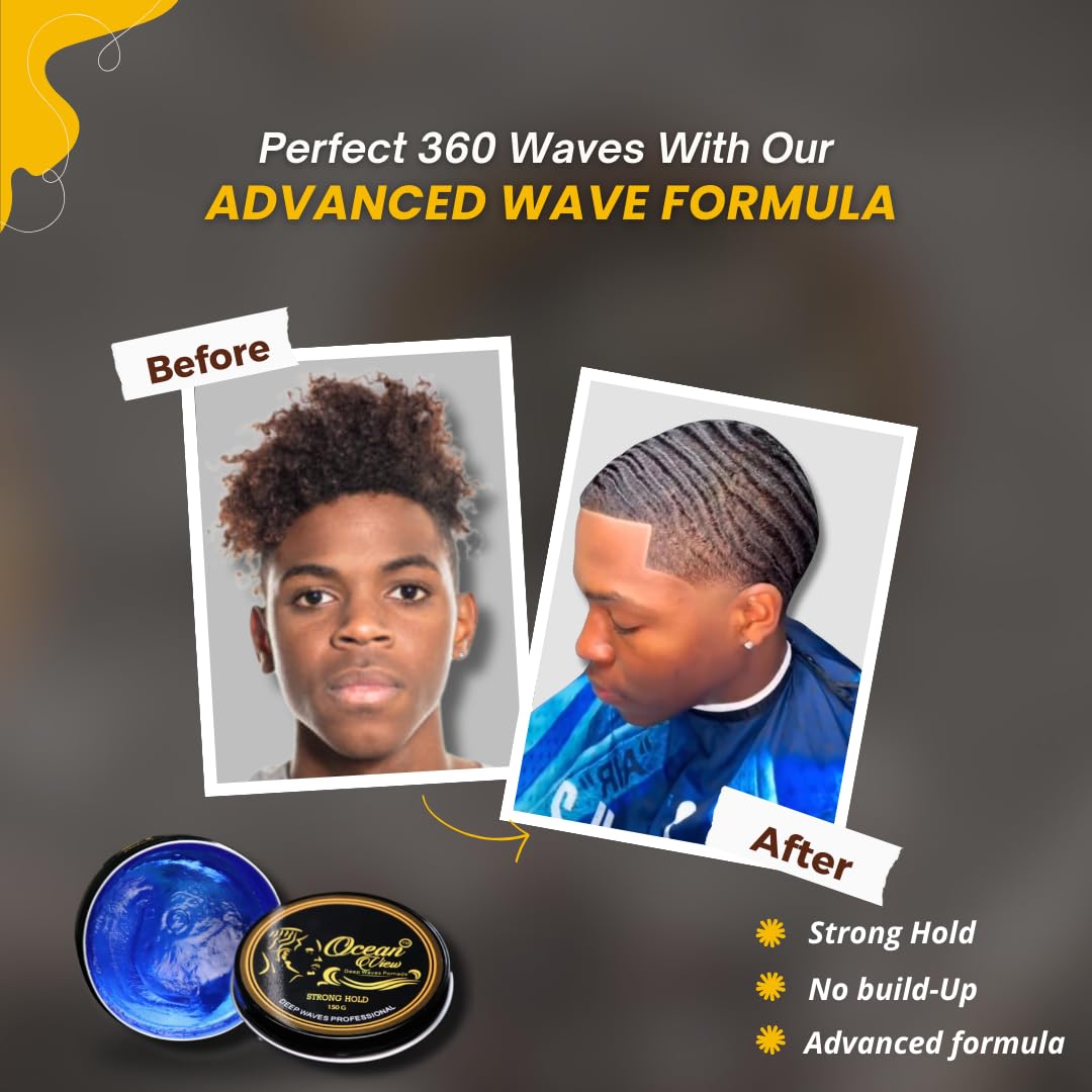 OCEAN VIEW DEEP WAVES POMADE, aroma barbería durante el peinado