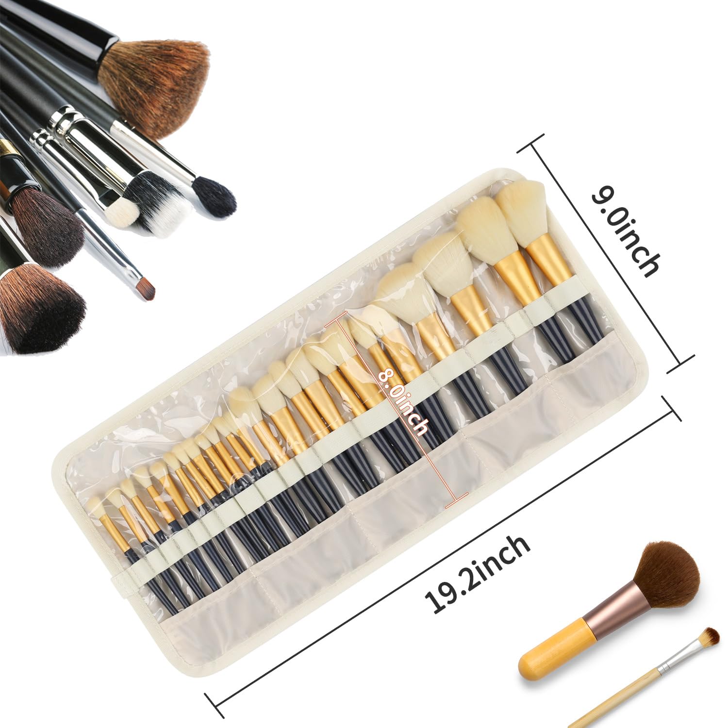 OCHEAL banda elástica pinceles maquillaje mantiene cada brocha en su lugar.