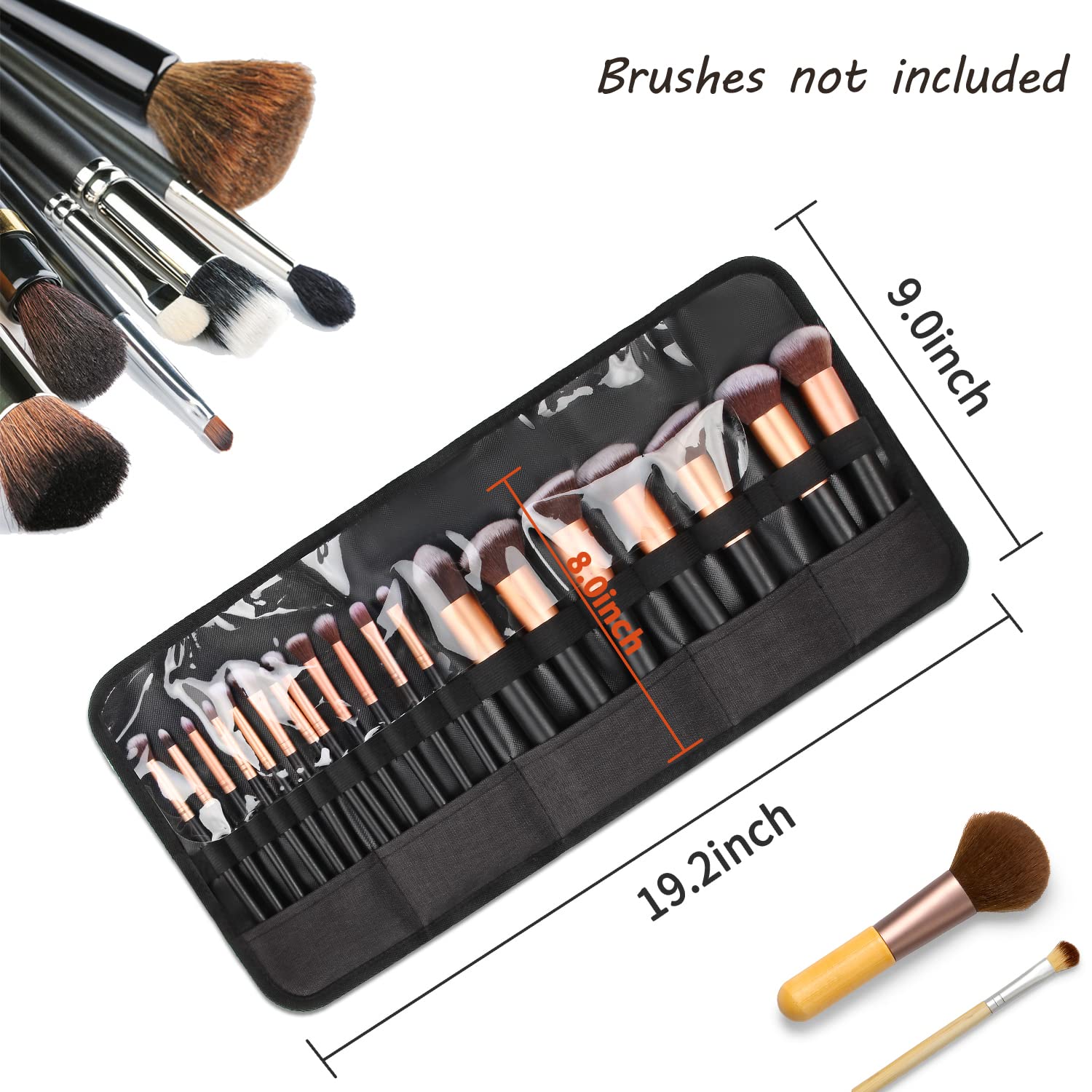 OCHEAL estuche compacto para brochas, ideal para bolsos pequeños