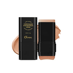 O'CHEAL Face Foundation Contour Stick 04WHEAT aplicada suavemente para tono uniforme