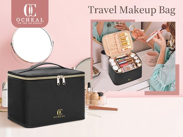 OCHEAL trousse-maquillage porte-accessoires miroir – ranger miroirs et petits outils
