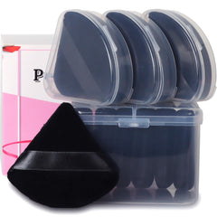 Ocim esponja puff triangular para polvo facial, acabado uniforme.