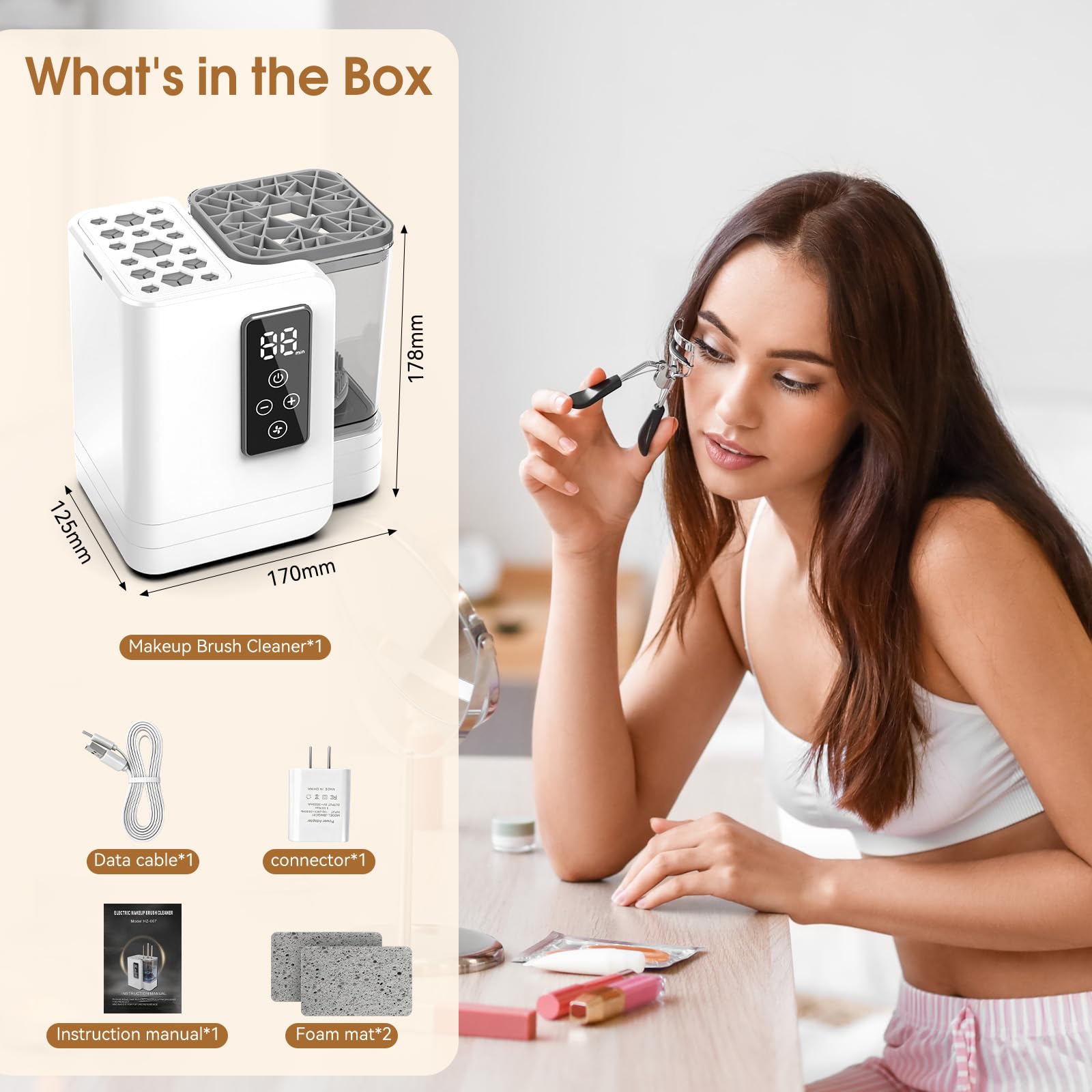 OctHope accesorios incluidos maximizan la limpieza y el mantenimiento de las brochas.