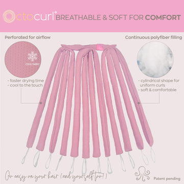 Octocurl envoltura suave para dormir rizos definidos sin calor