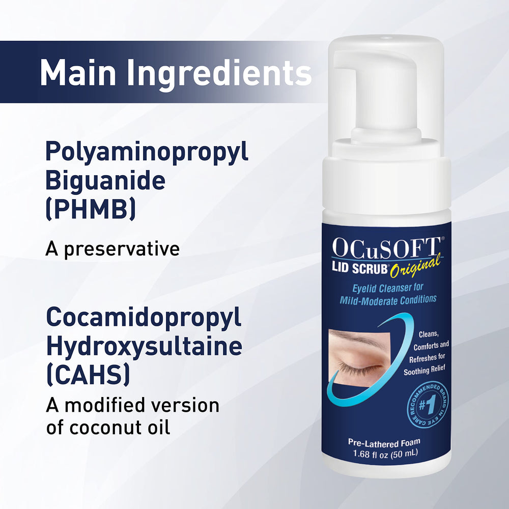 OCuSOFT espumación rápida para limpieza diaria de ojos