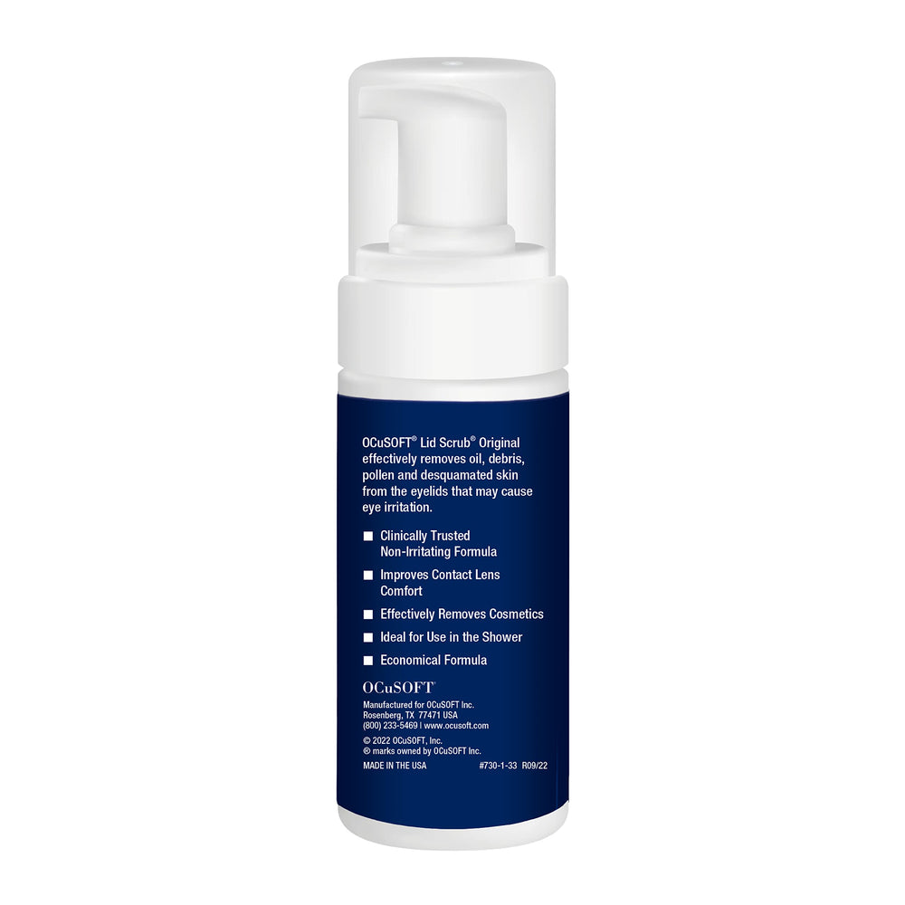 OCuSOFT dispensador activa espuma para párpados con aplicación cómoda.
