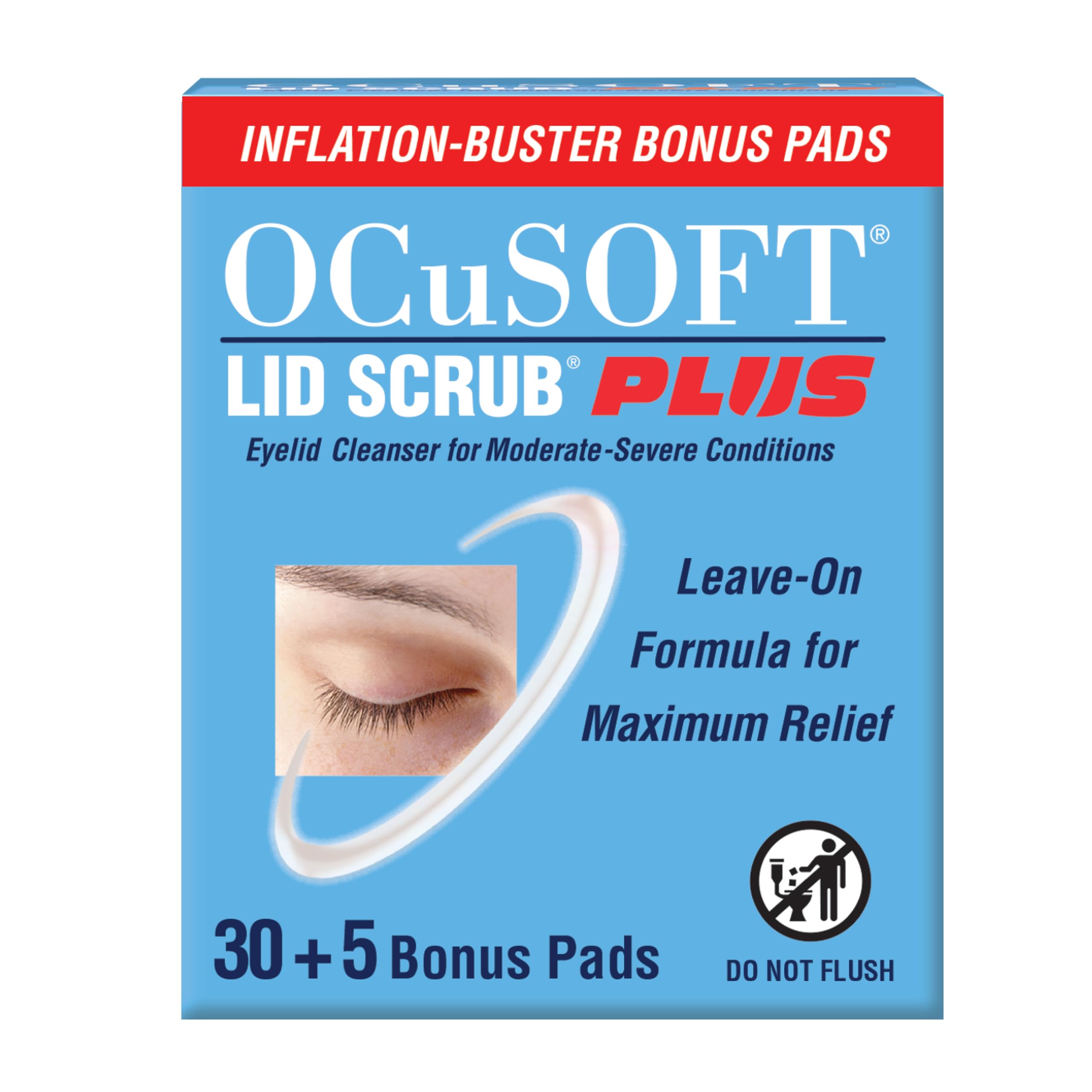 OCuSOFT limpiador de parpados con toallitas individuales para higiene suave