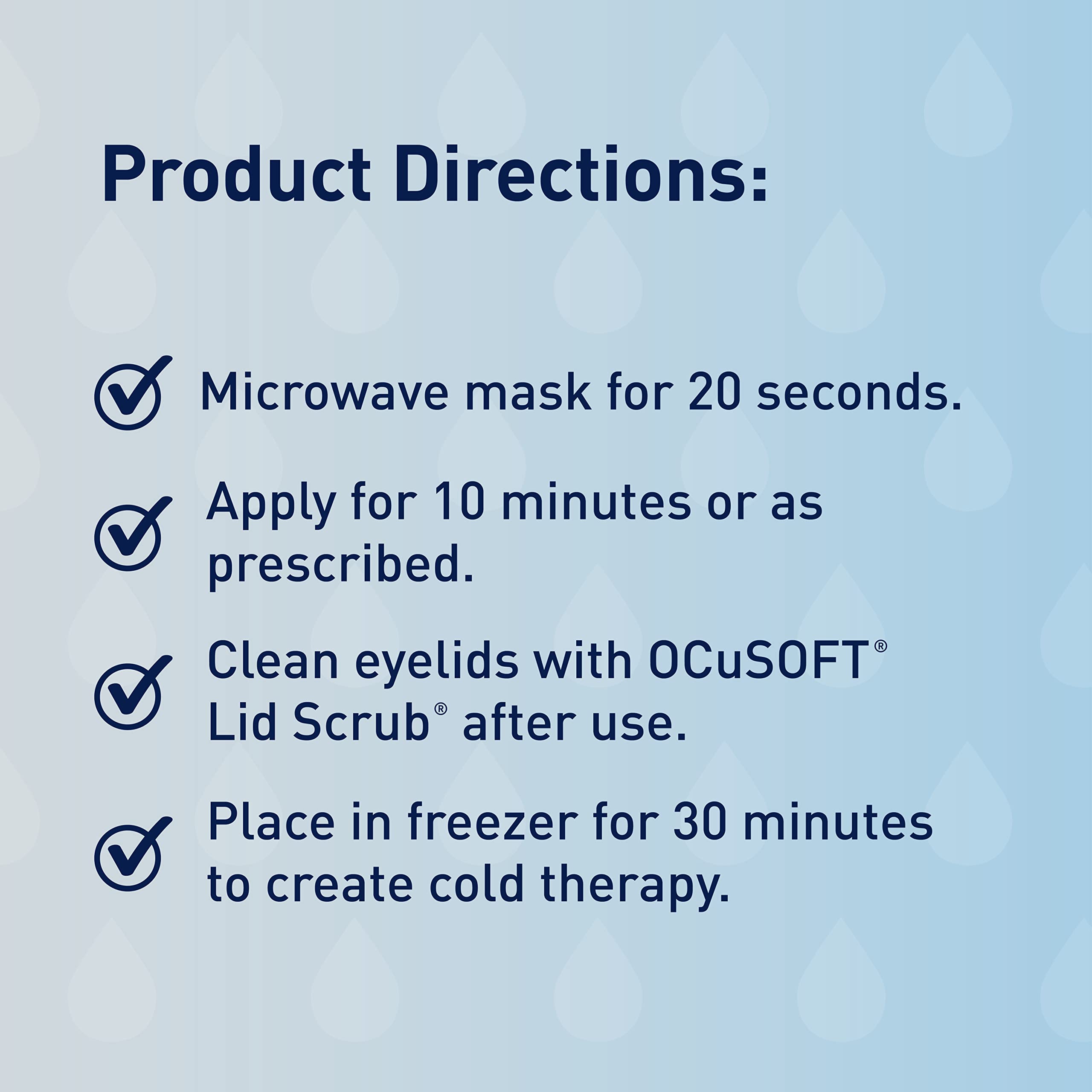 OCuSOFT mascarilla ojo seco textura suave que cubre el contorno ocular.