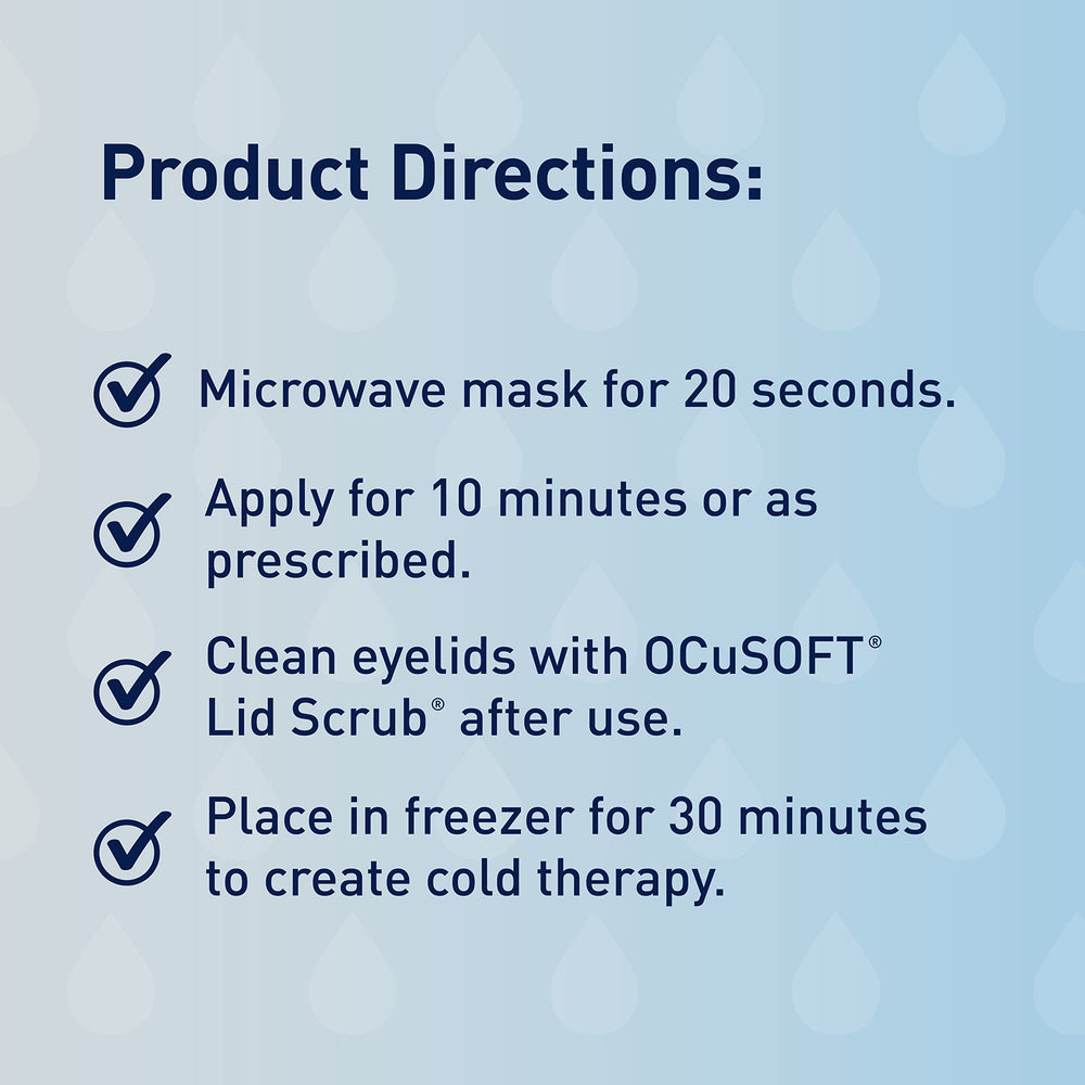 OCuSOFT mascarilla ojo seco textura suave que cubre el contorno ocular.