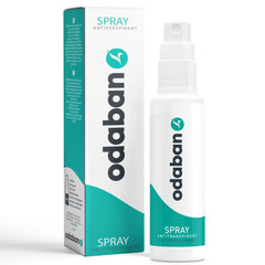 ODABAN ANTIPERPSPIRANT botella sin fragancia para uso diario sin irritación.