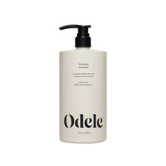 Odele Clarifying sulfate-free shampoo bottle front showing deep-clean benefits for all hair types