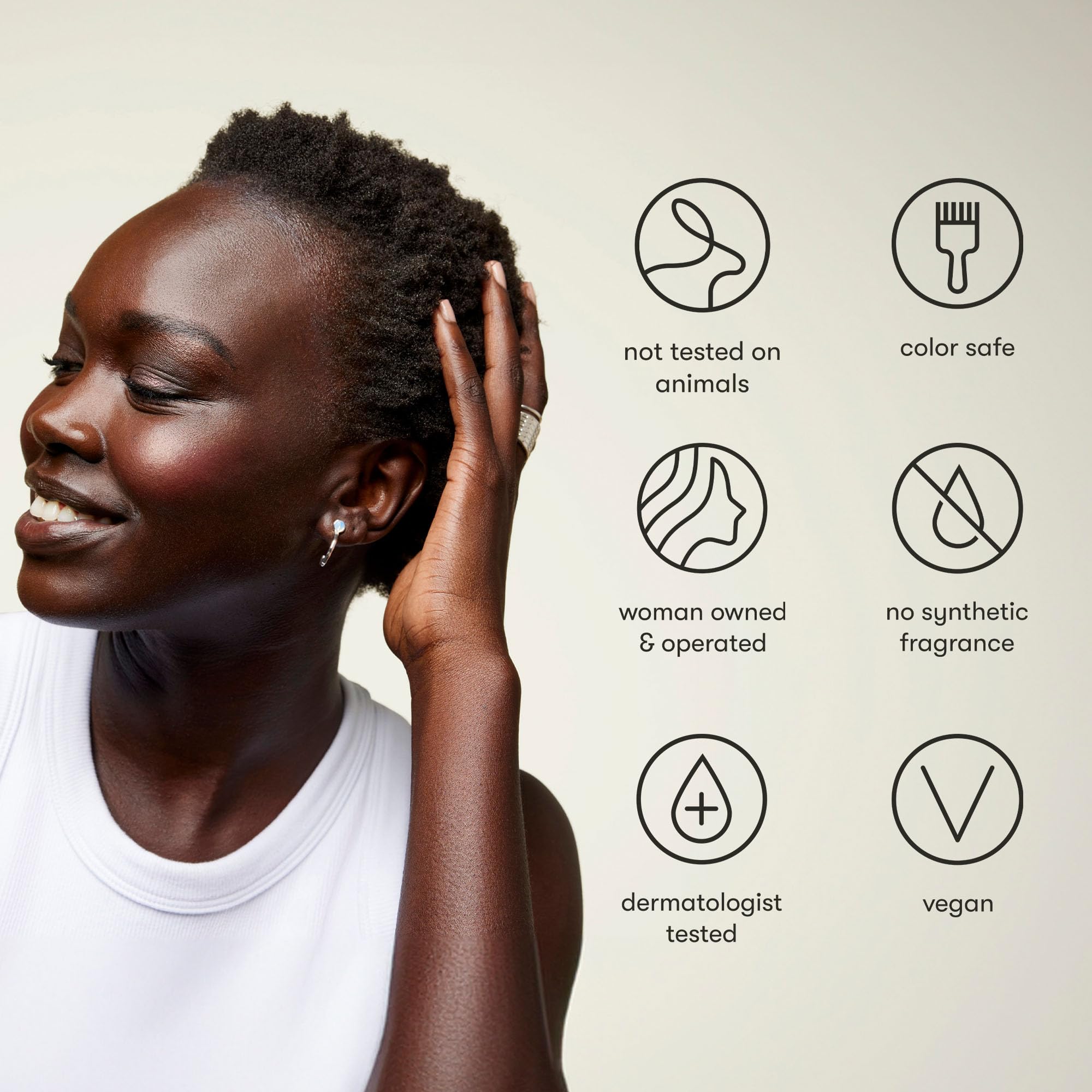 Dermatologist-tested Odele clarifying shampoo on display, indicating clean, sulfate-free formula