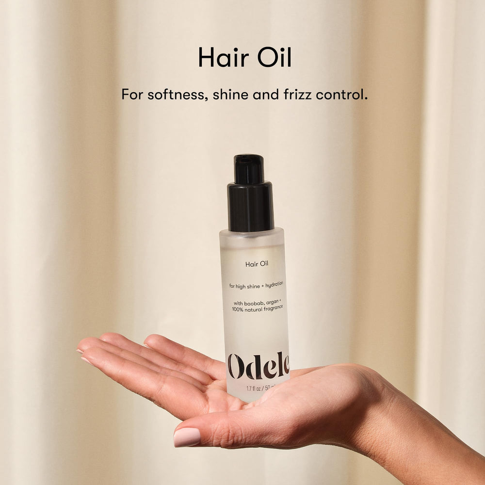 ODELE Hair Oil pump enables easy, mess-free application and even distribution.