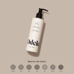 Cabello desenredado con Odele Leave-In Conditioner, mejora la manejabilidad