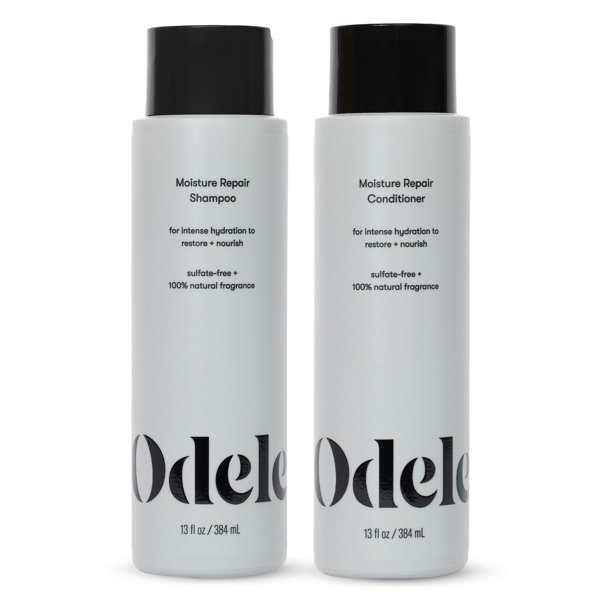 Odele champú de reparación con hidratación en botella, ideal para cabello seco.
