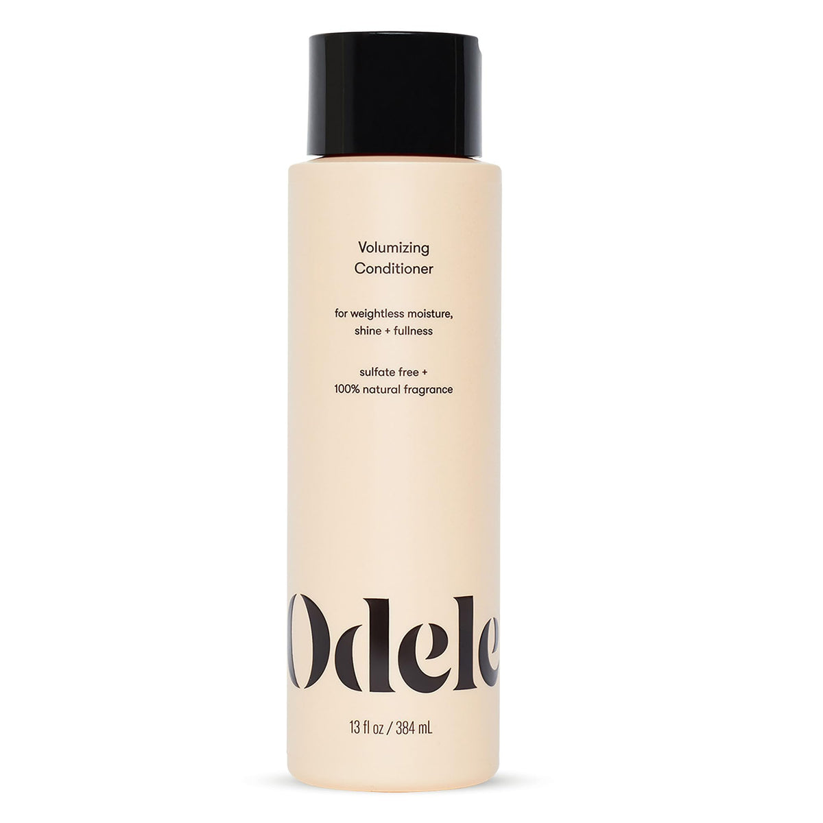 Odele Volumizing Conditioner bottle showing weightless moisture and shine benefits