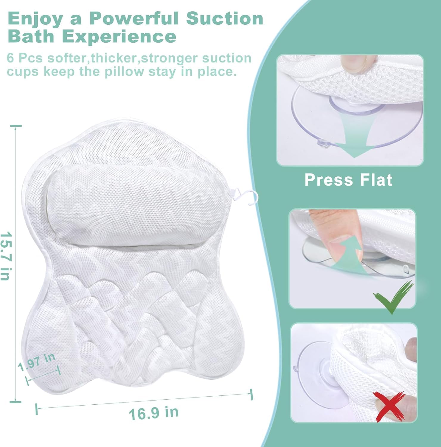 Almohada para baño ODOX.MS, soporte de cuello cómodo