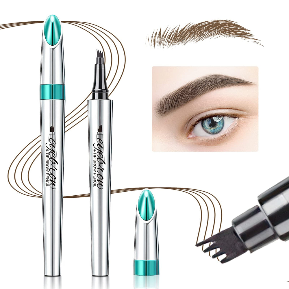 OETUIOW lapiz cejas cuatro puntas: definición precisa para look natural